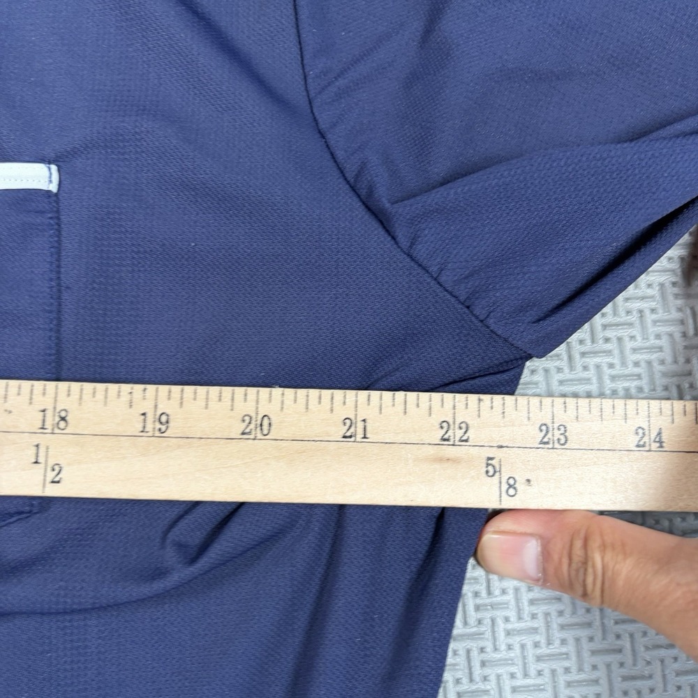 State & Liberty Polo Mesh Shirt Mens 2XL Blue Performance Golf Athletic FLAW - Picture 10 of 12
